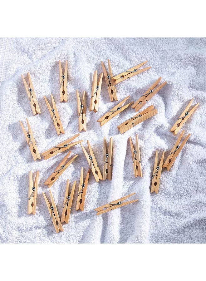 Home Box 20-Piece Clothes Pegs Set,clothespinsLaundry， Pegs Clothes Pins for Socks and Underwear and Food and Sealing and Photos Brown - Image 5